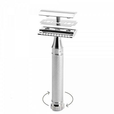 Safety Razor - Traditionel - Krom - Twist