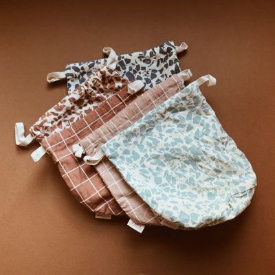 Stofpose - Terracotta Check - Small - 20x22 cm.