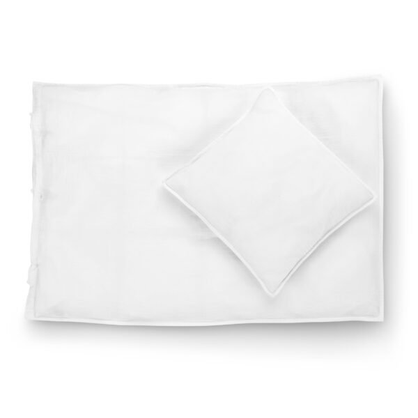 kologisk baby sengetj - 70x100 cm - Polar Bear White