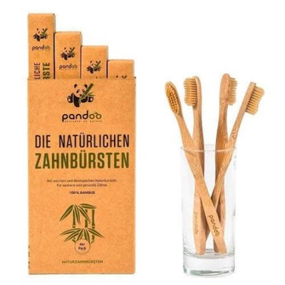 Bambustandbrster - voksne - pakke med 4 stk.