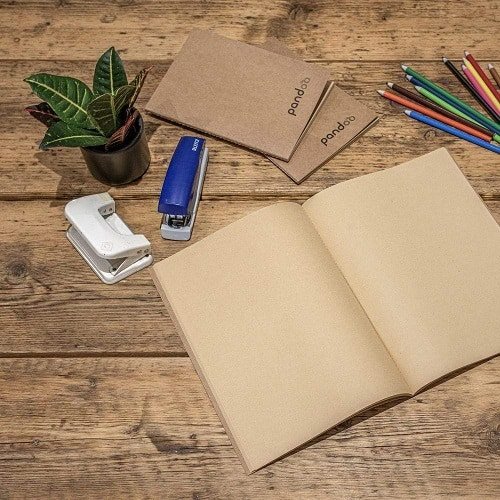 Notesbog A5 - bambus papir - 5 stk