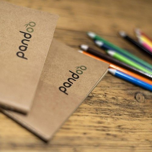 Notesbog A5 - bambus papir - 5 stk