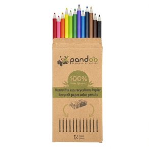 Colored pencils made of recycled paper - 12 pcs.