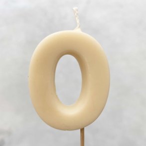 Rapeseed wax birthday candle - 0 years