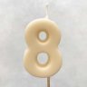 Rapeseed wax birthday candle - 8 years