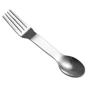 Spork in stainless steel