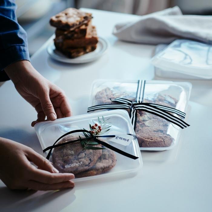 Stasher Bag silikone pose - Sandwich - Clear