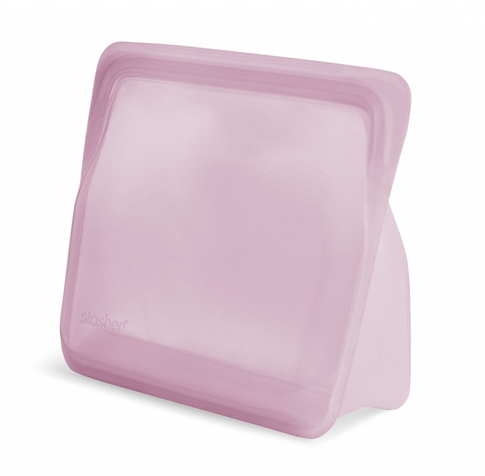 Stasher Bag silikone pose - Stand-up - Medium - Rose Quartz