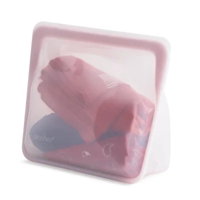 Stasher Bag silikone pose - Stand-up - Medium - Rose Quartz