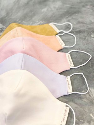 Stofmundbind - Peach - upcycled tekstil - 1 stk.