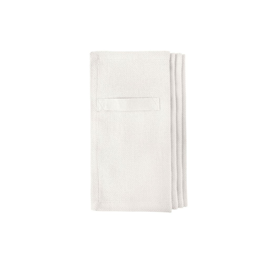 Hverdags stofservietter i kologisk bomuld - Natural White - 4 stk.