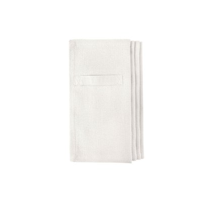 Hverdags stofservietter i kologisk bomuld - Natural White - 4 stk.