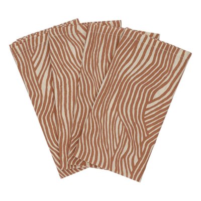 Stofservietter - Terracotta Wave - st med 4 stk.