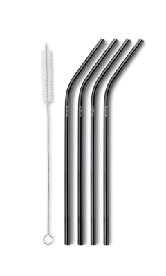 Sugerr i rustfrit stl - Drinking Straw - Black