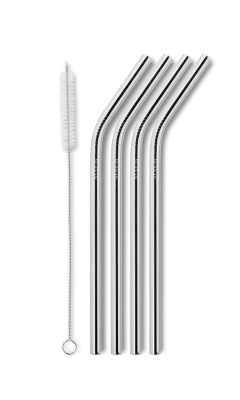 Sugerr i rustfrit stl - Smoothie Straw - Silver
