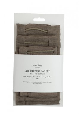 St med 3 All Purpose Bags - S, M og L - Clay