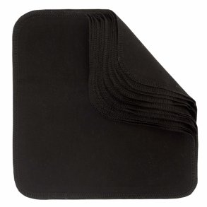 Organic cotton washcloths, 10 pcs. - Black