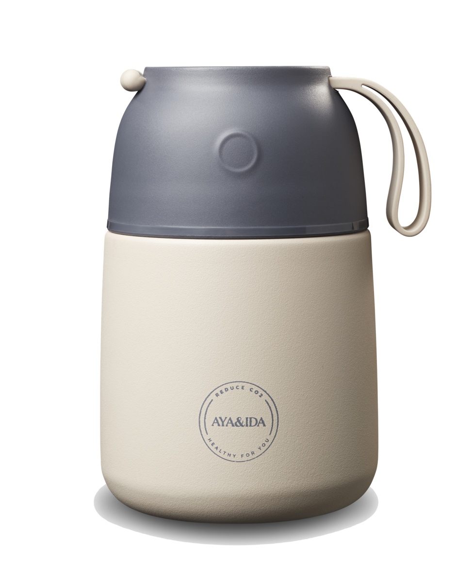 Food´ Termo Madkasse Rustfrit Stål Cream Beige