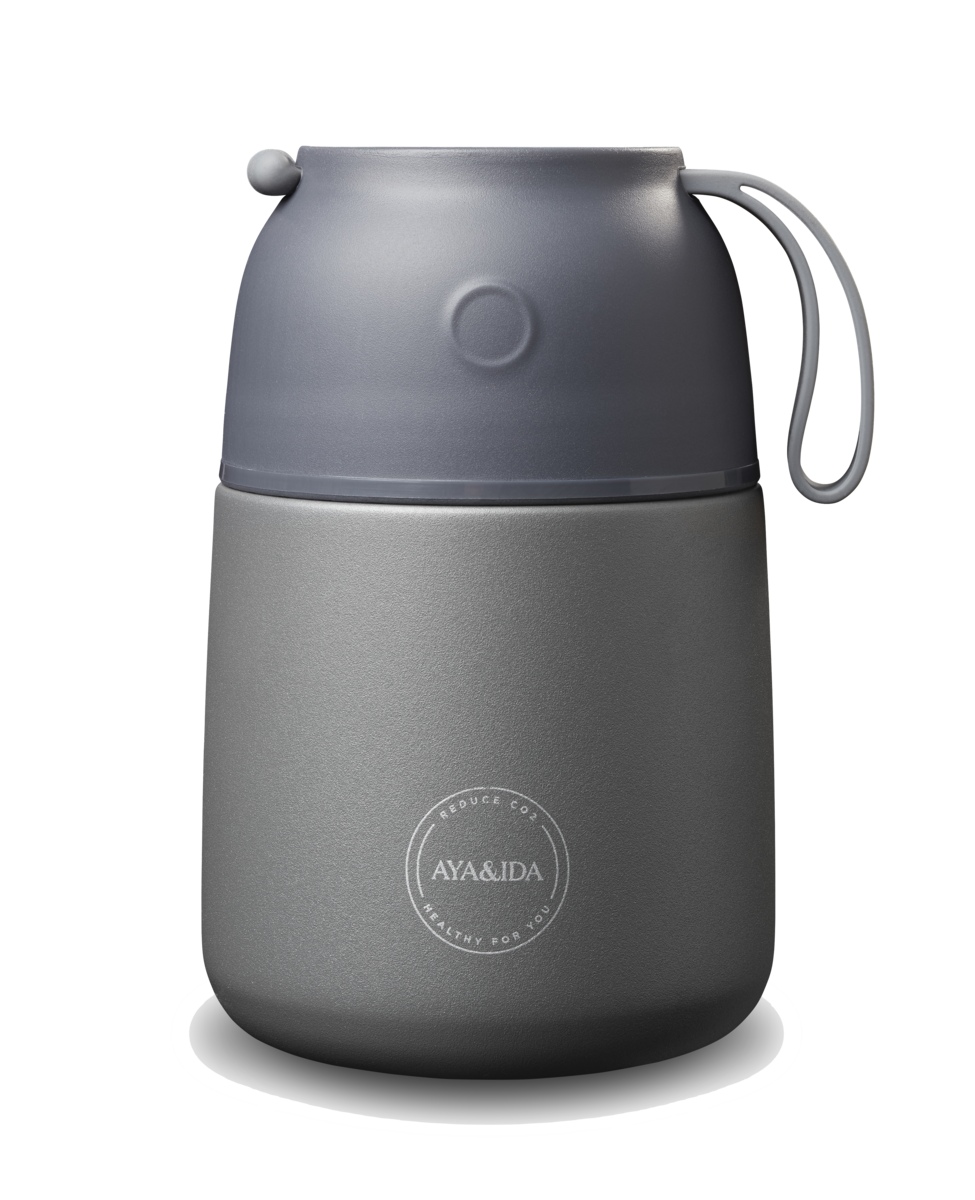 Food\' Termo Madkasse Rustfrit Stål Dark Grey