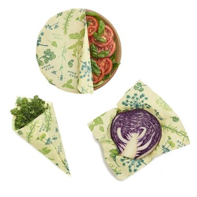Bee's Wrap bivokspapir st - Herb Garden - 3 stk - Vegansk