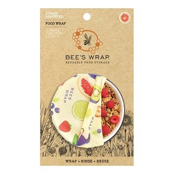 Bee's Wrap bivokspapir st - Fresh Fruit - 3 stk