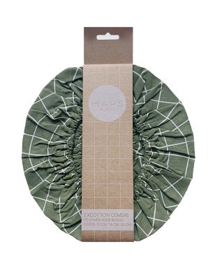 Bomuldscovers - Olive Check - st med 3 stk.