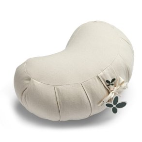 Kapok Zafu yoga pillow - half moon - Natural