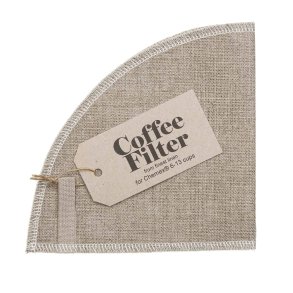 Reusable coffee filter in linen for Chemex