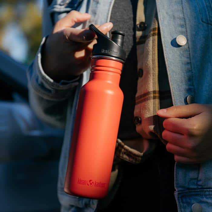 Klean Kanteen drikkedunk i rustfrit stål - 532 ml - Heavenly Pink