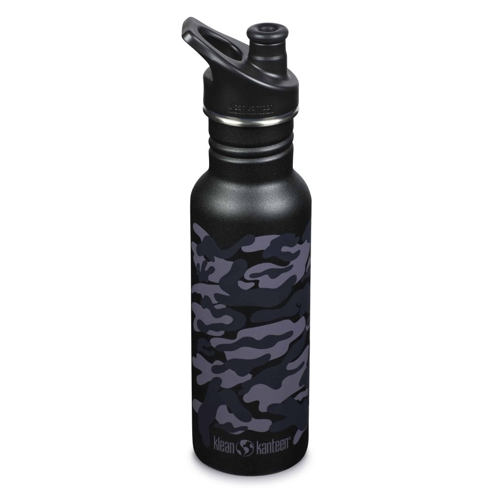 Klean Kanteen drikkedunk i rustfrit stl - Black Camo - 532 ml
