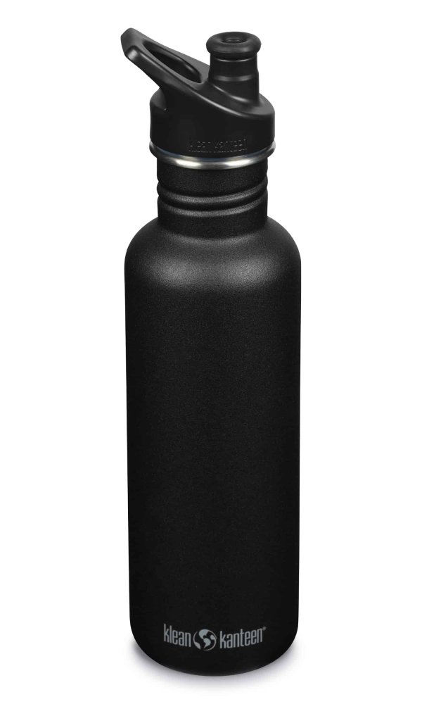 Klean Kanteen drikkedunk i rustfrit stl - Black - 800 ml.