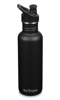Klean Kanteen drikkedunk i rustfrit stl - Black - 800 ml.