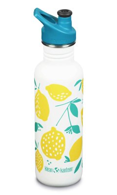 Klean Kanteen drikkedunk i rustfrit stl - Lemons - 800 ml.