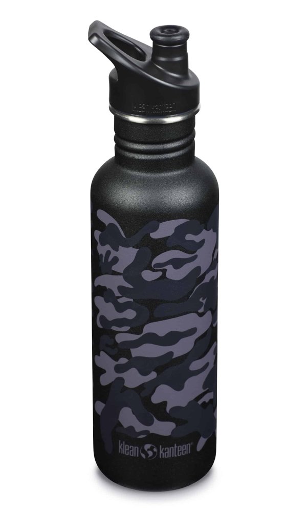 Klean Kanteen drikkedunk i rustfrit stl - Black Camo - 800 ml
