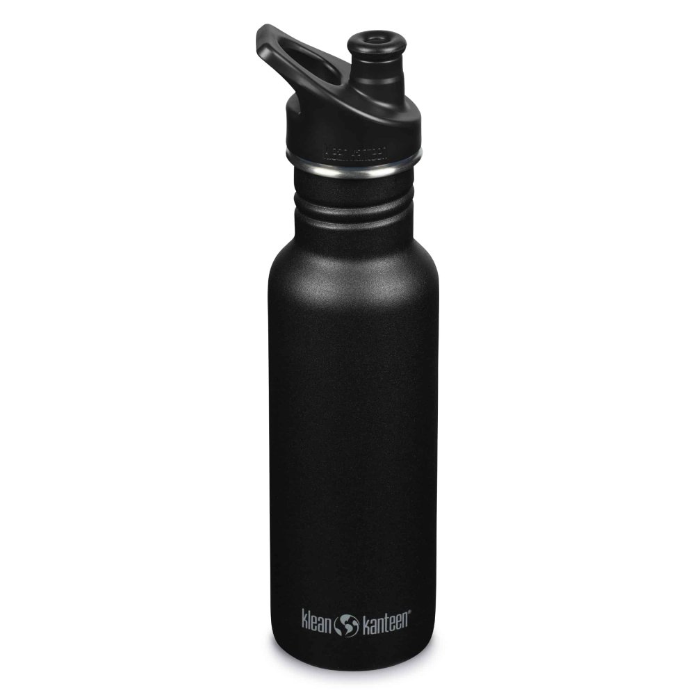 Klean Kanteen drikkedunk i rustfrit stl - Black - 532 ml.