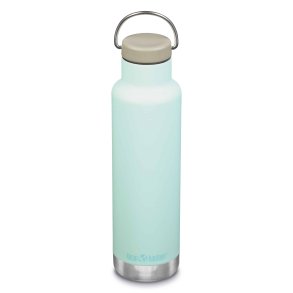 Stainless steel thermos drinking bottle - Blue Tint - 592 ml.