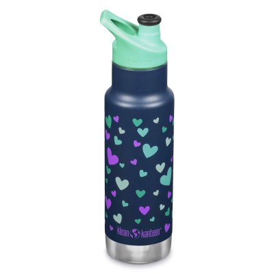 Termo drikkedunk i rustfrit stl til brn - Navy Hearts - 355 ml.