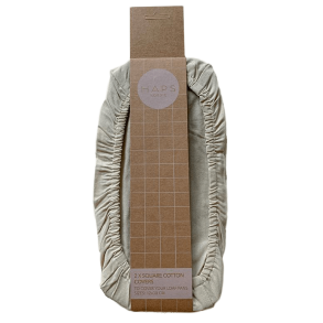 Square cotton covers - Oyster Gray - set of 2.