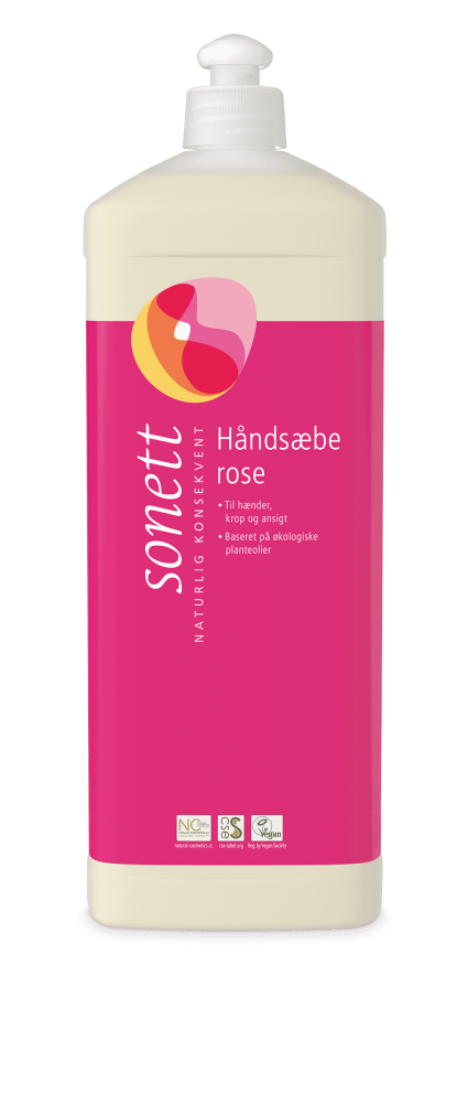 Flydende hndsbe, refill - Rose - 1000 ml