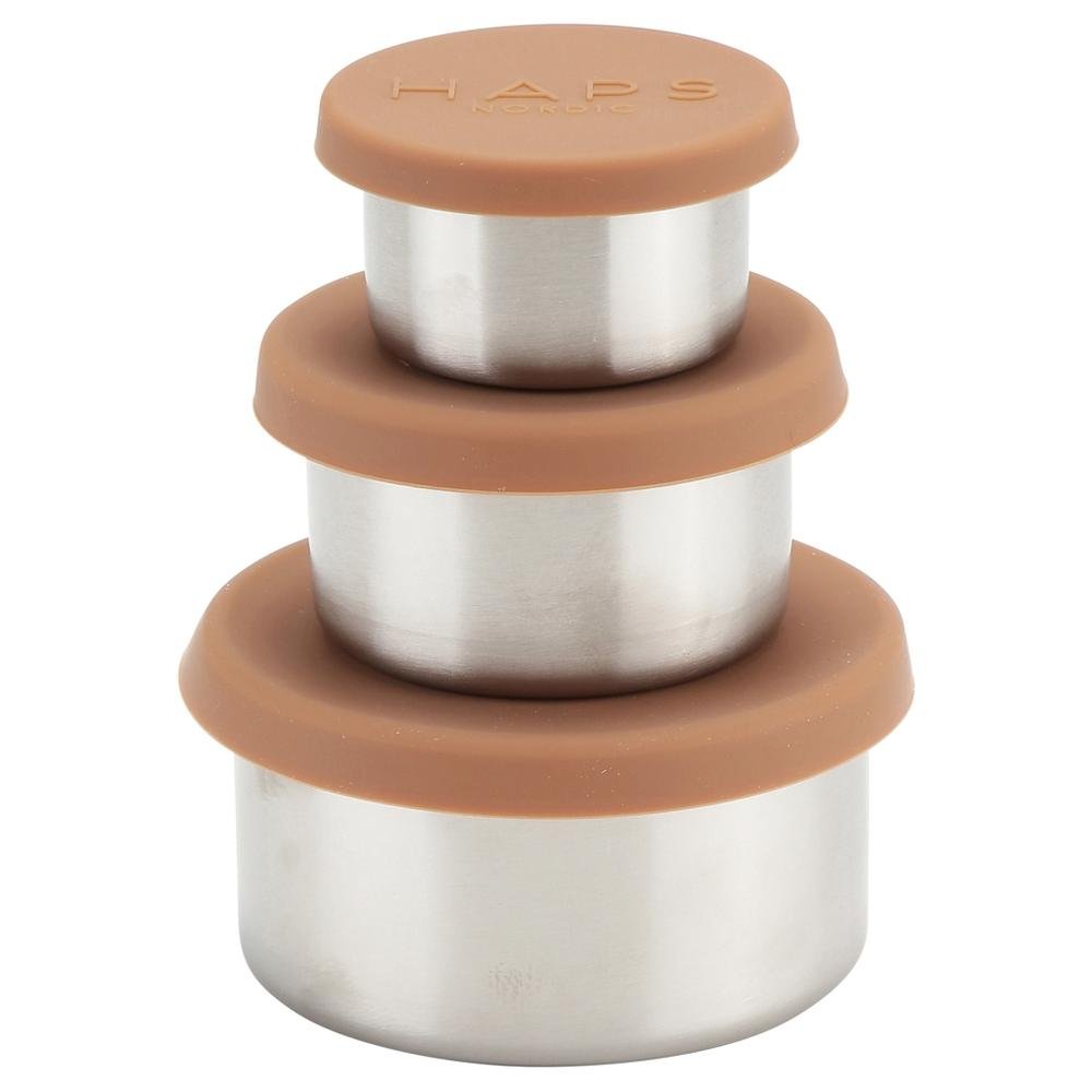 Haps opbevaringsbtter i stl - 3 stk - Terracotta