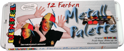 Hudvenlig ansigtsmaling - palette med 12 farver