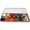 Skin-friendly face paint - palette with 12 colors