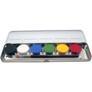 Skin-friendly face paint - palette with 6 colors