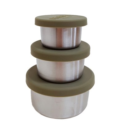 Haps opbevaringsbtter i stl - 3 stk - Olive