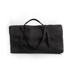Large weekend bag in organic cotton - Black