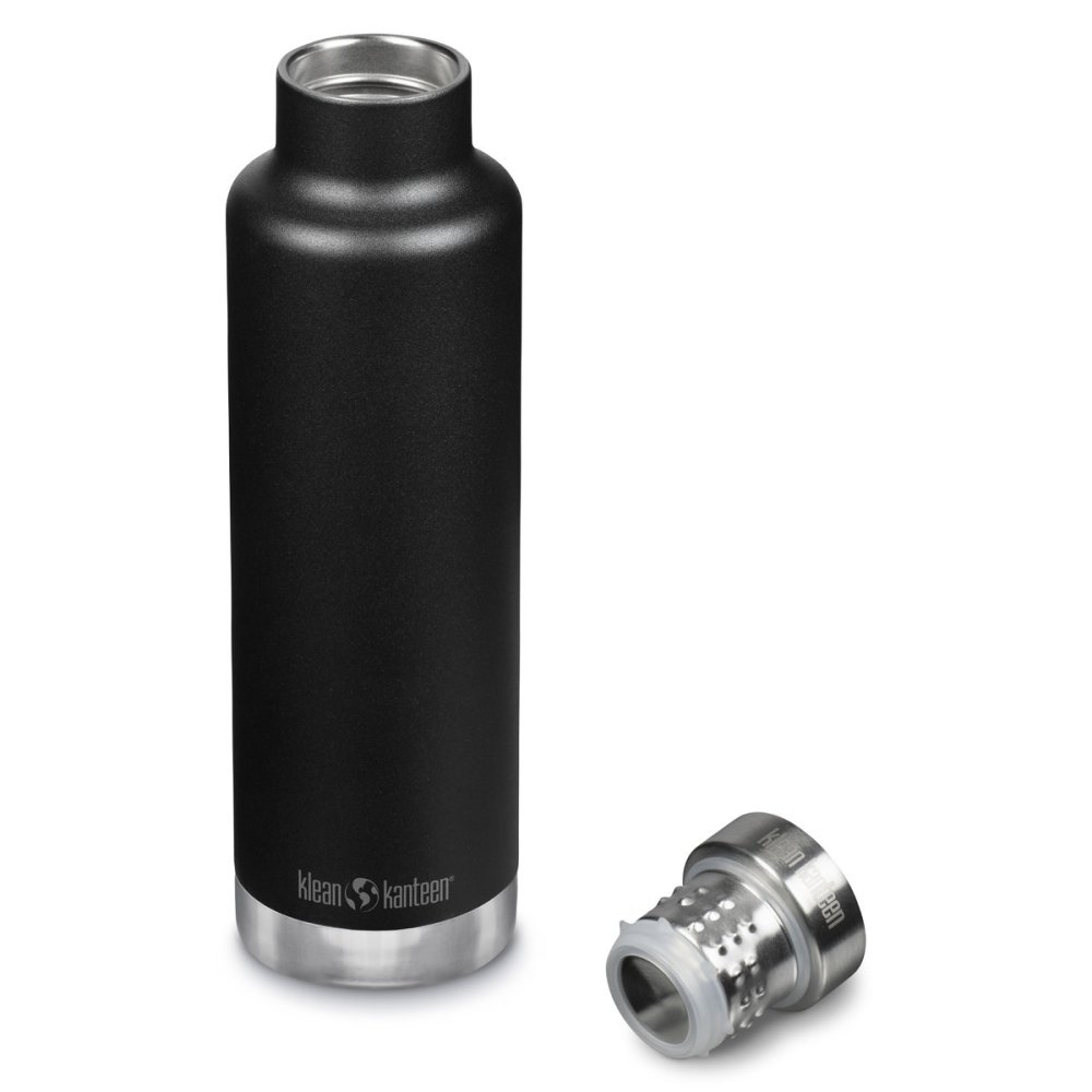Termoflaske i rustfrit stl - Pour Through - Black - 750 ml.