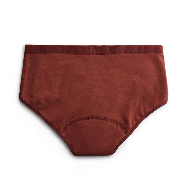 Menstruationstrusser - kologisk - Medium Flow  - Rusty Bordeaux