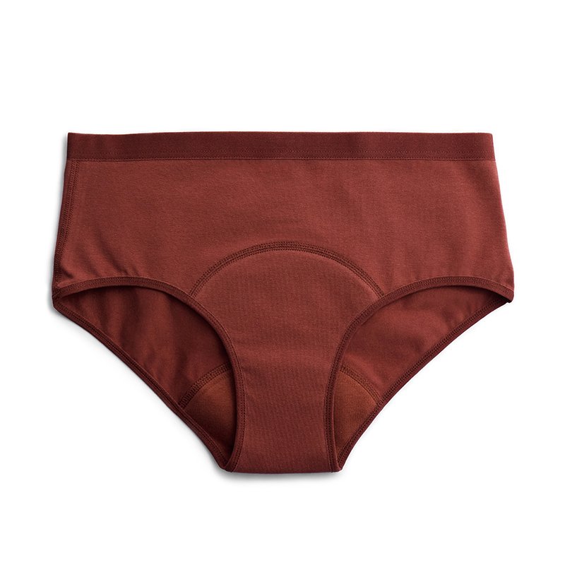 Menstruationstrusser - kologisk - Medium Flow  - Rusty Bordeaux