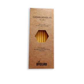 Beeswax birthday candles - hand dipped - 10 pcs