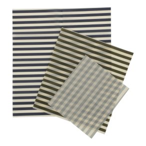 Beeswax Paper - Cold Marine Stripe - S/M/L - 3 pcs